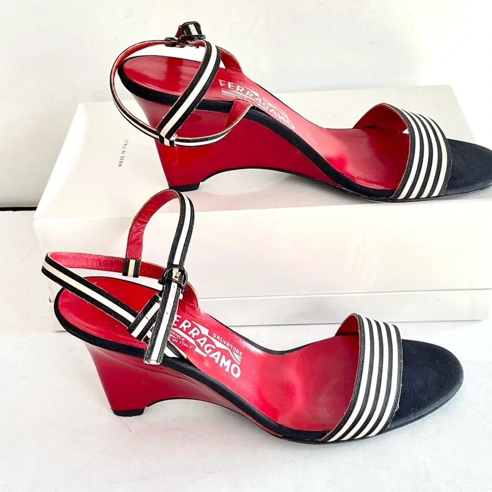 Salvatore Ferragamo red lacquered
